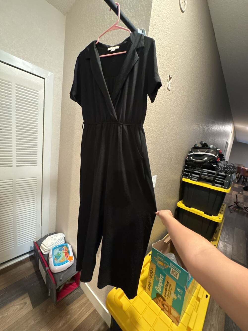 Monteau Los Angeles Black Jumpsuit Size L